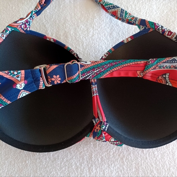 VENUS Adore Me Paisley Print Bikini Set, Top Size DD, Bottom Size 14 - Picture 8 of 16